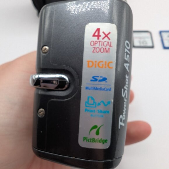 Canon PowerShot A510 3.2MP 4x Optical Zoom Digital Camera Silver Y2K - Tested - Picture 7 of 9